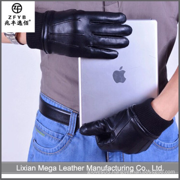 China wholesale high quality men Leather touch Gloves